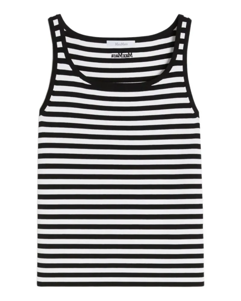 Max Mara striped trim top - Schwarz Schwarz
