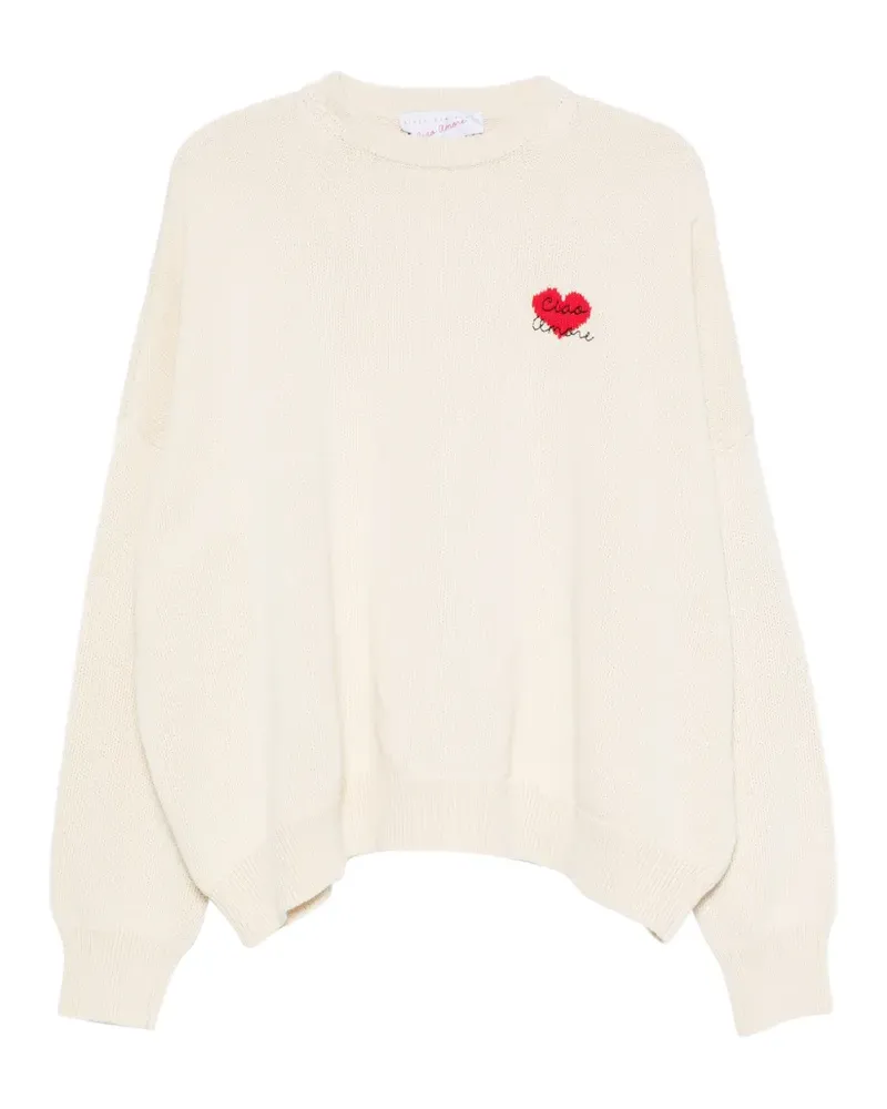 Giada Benincasa Summer Heartbeat heart-motif sweater - Nude Nude