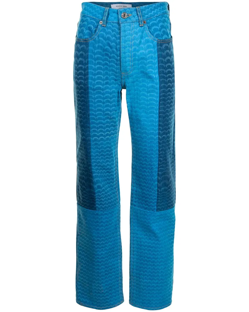 Marine Serre Moonfish Skin Jeans - Blau Blau
