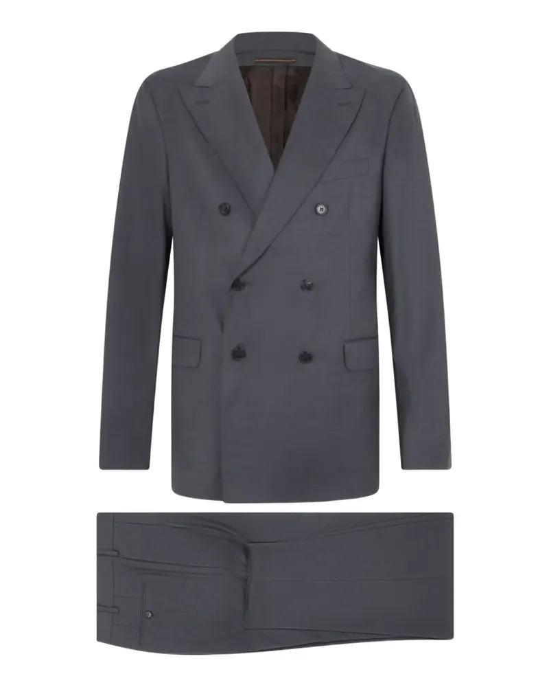 Slowear Doppelreihiger Anzug - Grau Grau