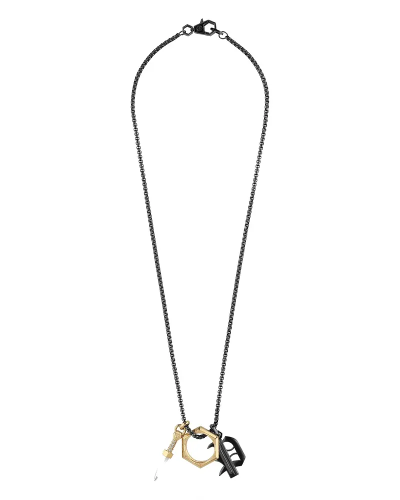 Philipp Plein multi-pendant necklace - Gold Gold