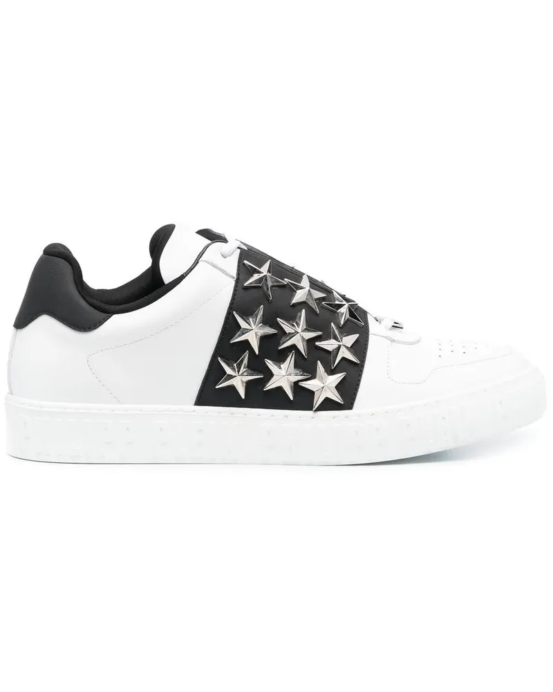 Philipp Plein Sneakers mit Sternnieten - Weiß Weiß