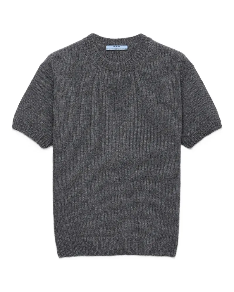 Prada Kurzärmeliger Kaschmirpullover - Grau Grau