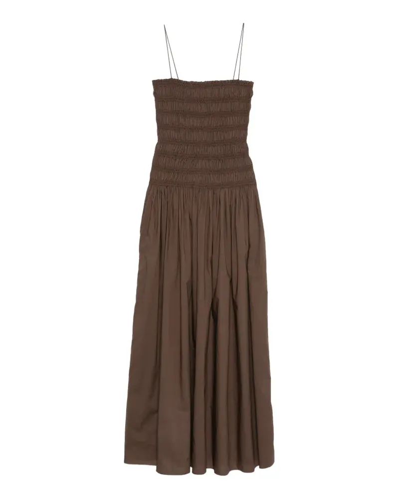 Matteau Gerafftes Kleid mit tiefer Taille - Braun Braun