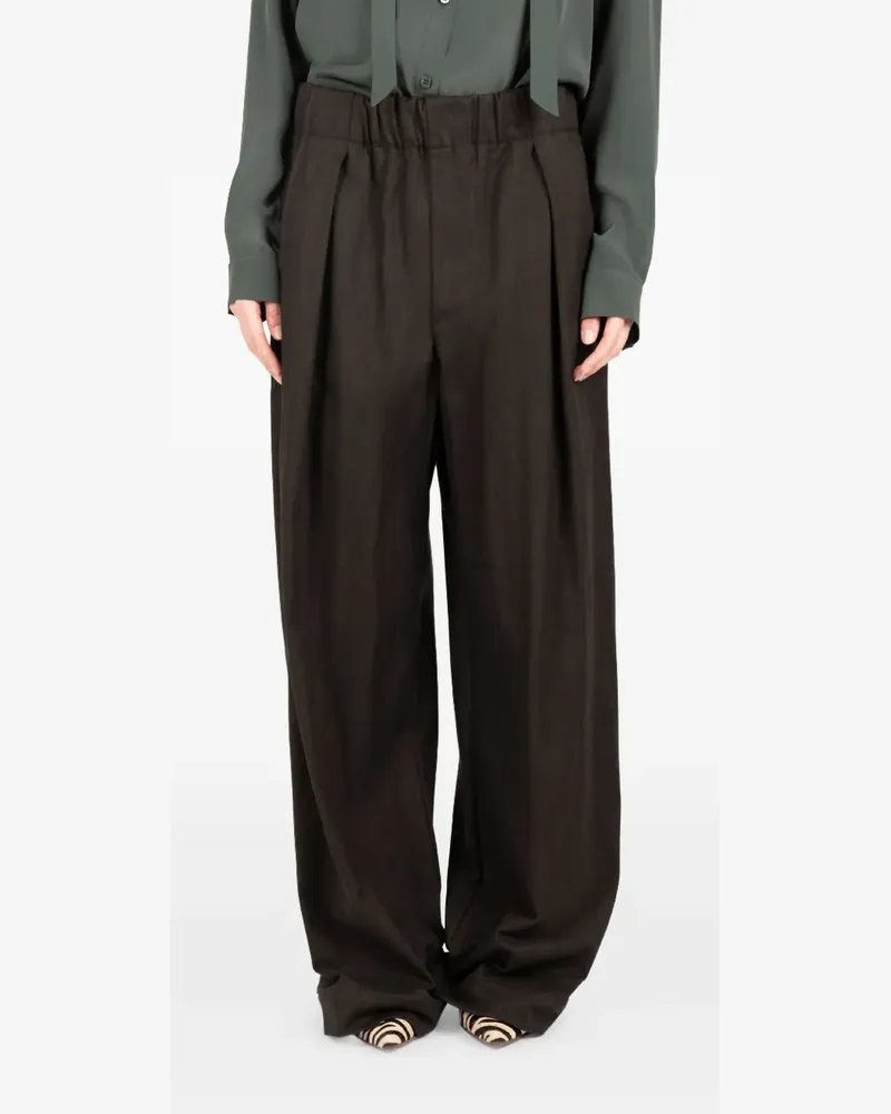 Société Anonyme Weite Hose mit Bundfalten - Braun Braun