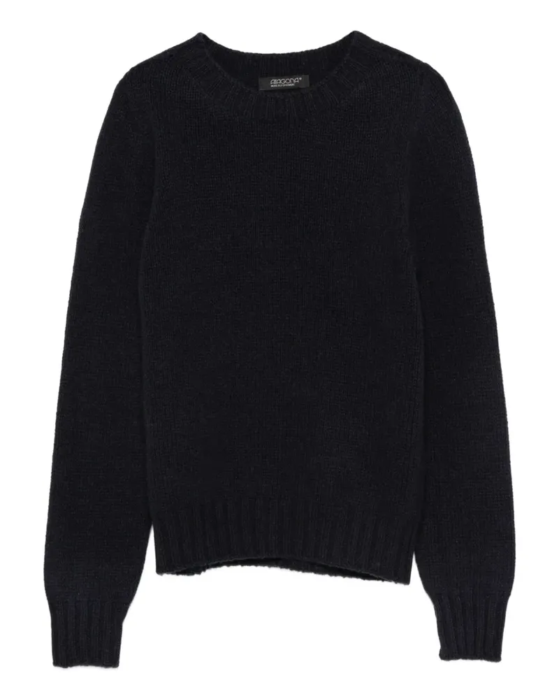 ARAGONA Kaschmirpullover mit Rundhalsausschnitt - Blau Blau
