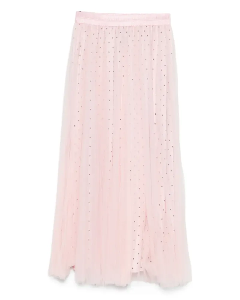 STYLAND Midirock mit Polka Dots - Rosa Rosa