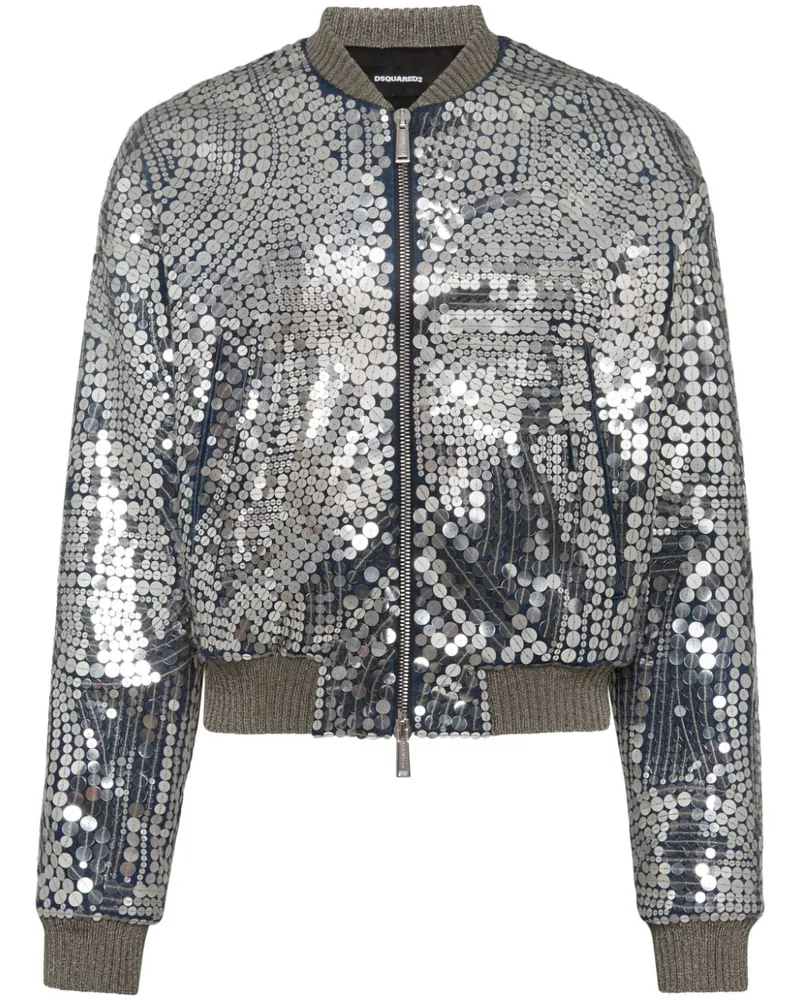 Dsquared2 Bomberjacke mit Pailletten - Blau Blau