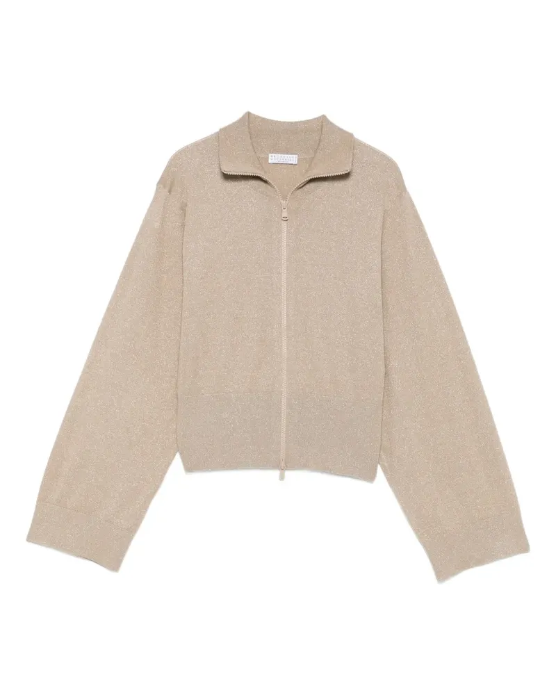 Brunello Cucinelli Cardigan mit Reißverschluss - Nude Nude