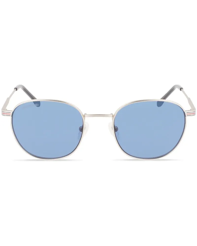 Lacoste Sonnenbrille mit rundem Gestell - Silber Silber