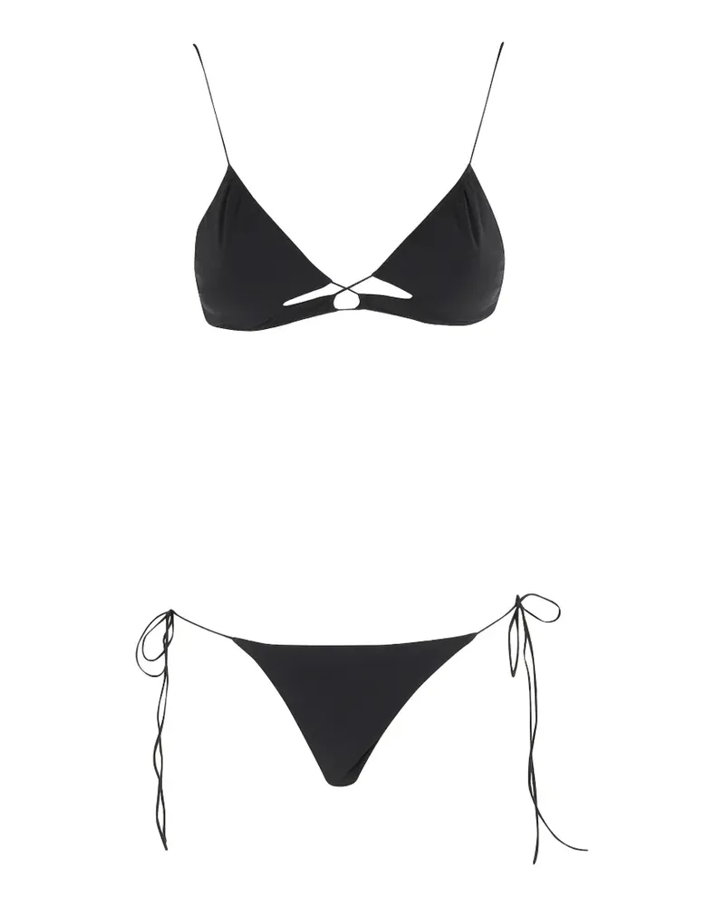 Amazuìn cut-out side-tie bikini - Schwarz Schwarz