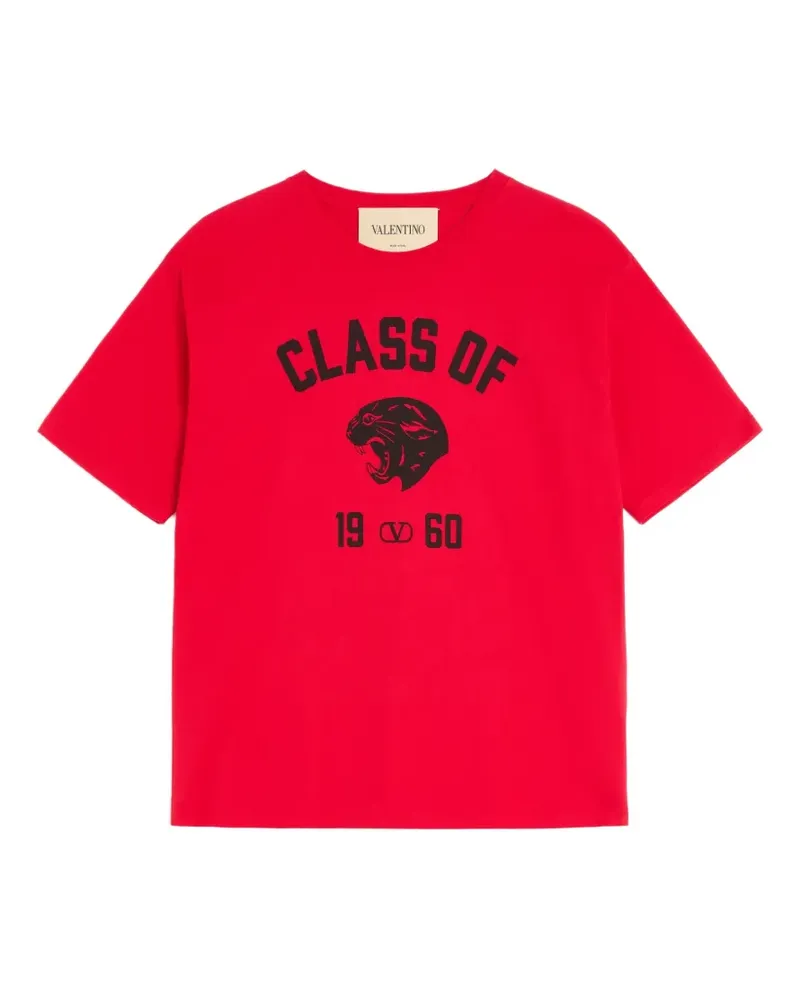 Valentino Garavani T-Shirt mit Panther-Print - Rot Rot