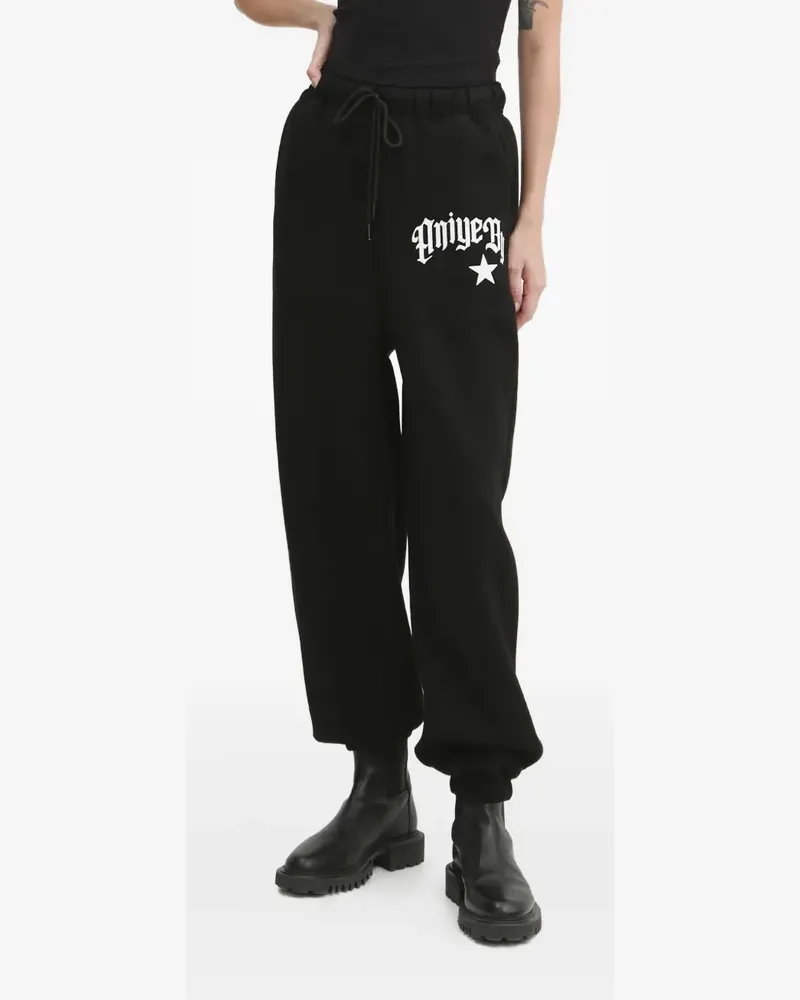 Aniye By Jogginghose mit Logo-Print - Schwarz Schwarz
