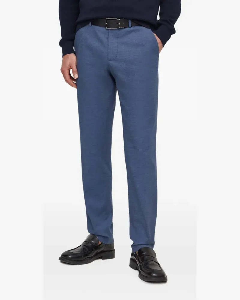 Sisley micro-patterned tailored trousers - Blau Blau