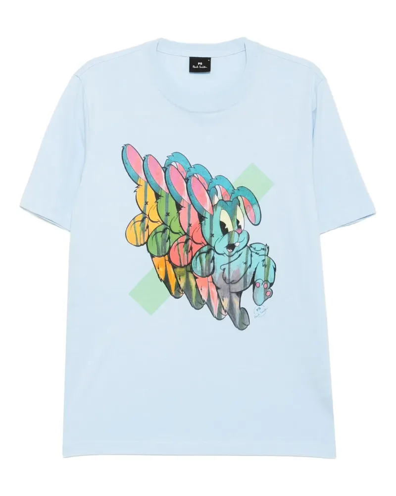 Paul Smith T-Shirt mit Bunny Repeat-Print - Blau Blau