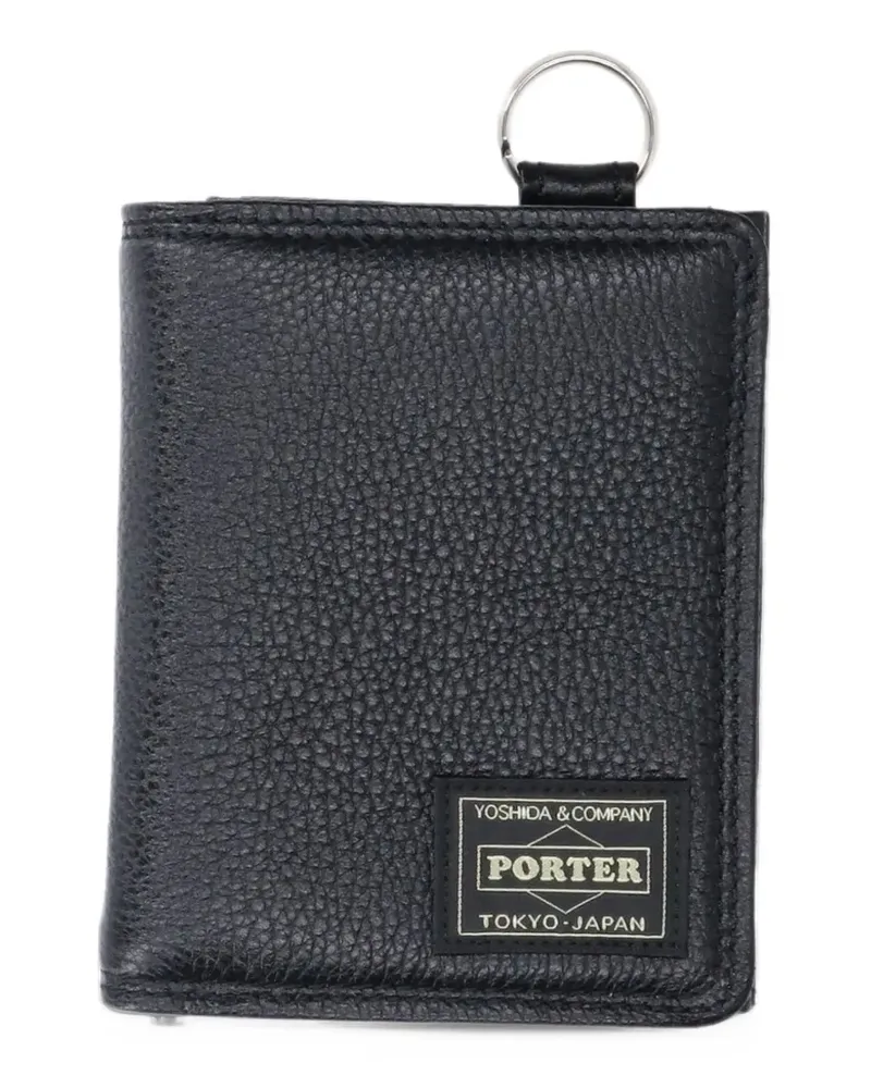 PORTER-YOSHIDA & CO Portemonnaie mit Logo-Patch - Schwarz Schwarz
