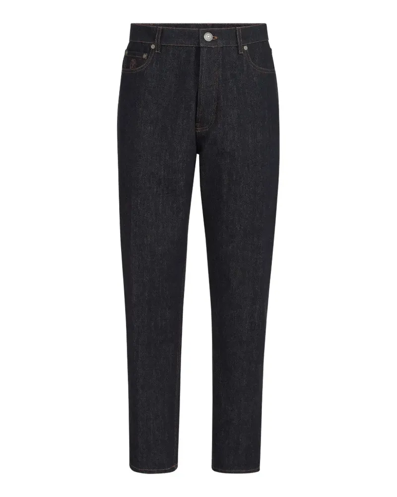 Brunello Cucinelli Jeanshose mit fünf Taschen und ikonischer Passform - Blau Blau