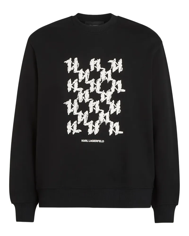 Karl Lagerfeld Box-Sweatshirt mit Monogramm - Schwarz Schwarz