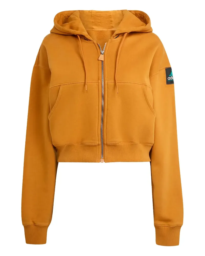 adidas Kapuzenjacke mit Logo-Patch - Braun Braun