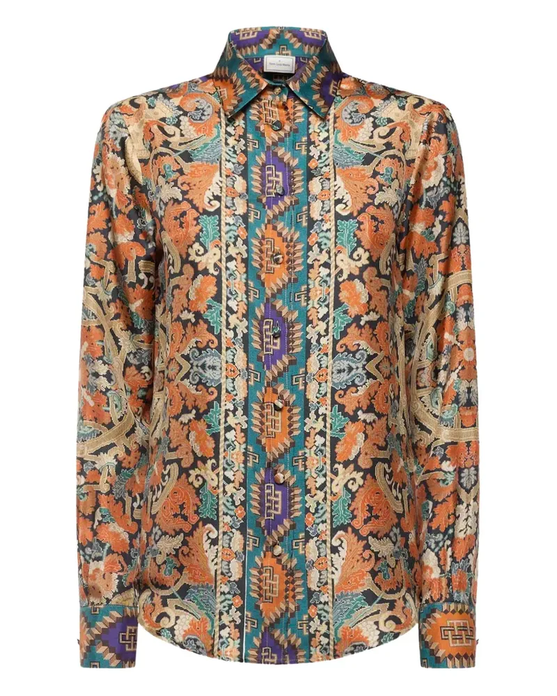 Pierre-Louis Mascia paisley-print long-sleeve shirt - Rosa Rosa