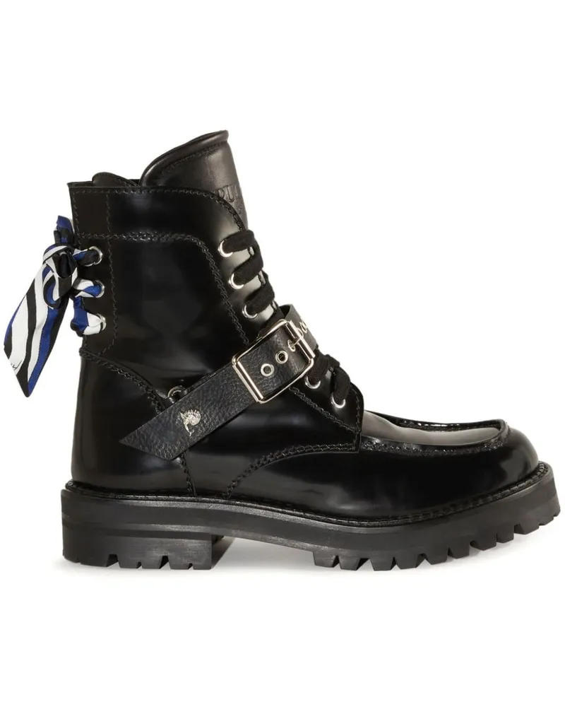 Emilio Pucci Stiefel mit Marmo-Print - Schwarz Schwarz