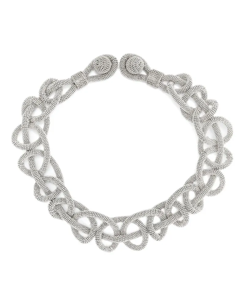 Fabiana Filippi Halskette mit Strass - Silber Silber