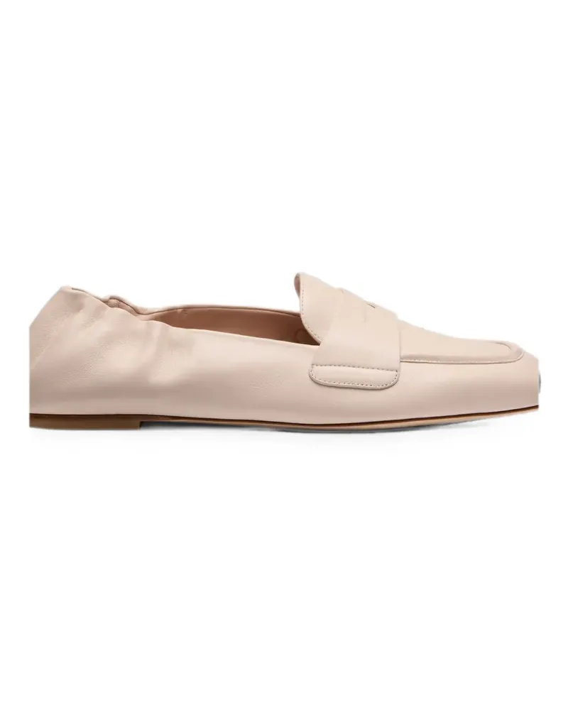 Stuart Weitzman Bryant elasticated leather loafers - Nude Nude