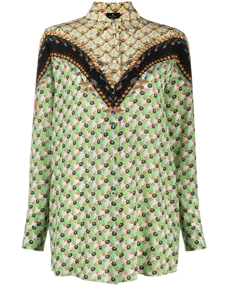 Etro Hemd mit grafischem Print - Grün Grün
