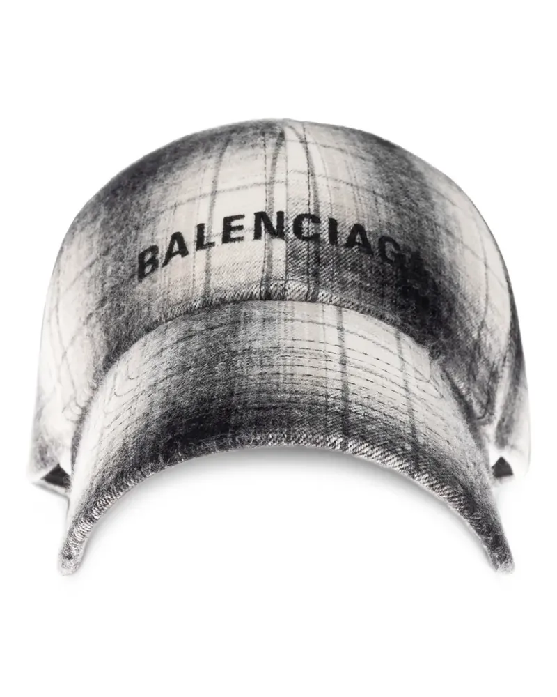 Balenciaga logo-embroidered cap - Grau Grau