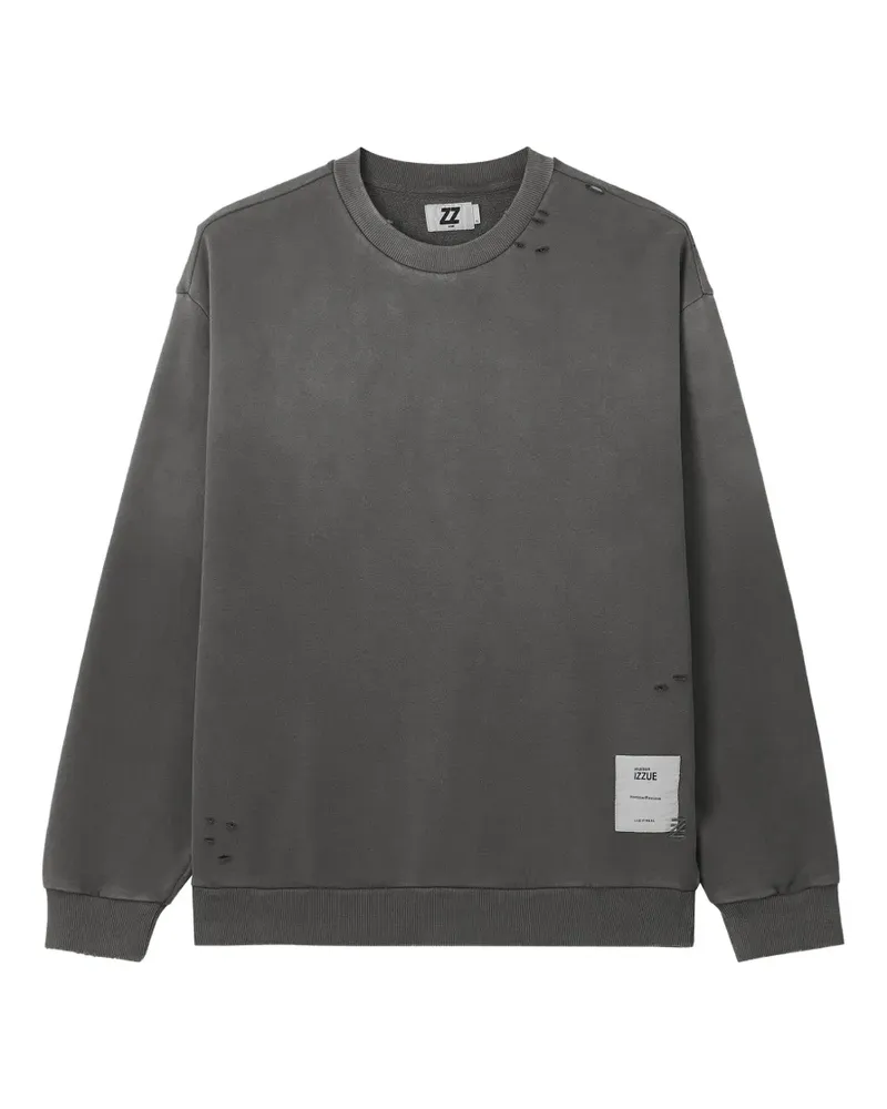 Izzue Sweatshirt im Distressed-Look - Grau Grau