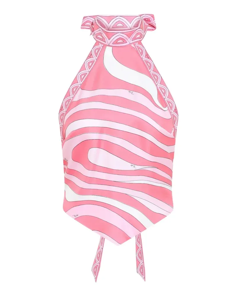 Emilio Pucci Seidenbluse mit Marmo-Print - Rosa Rosa
