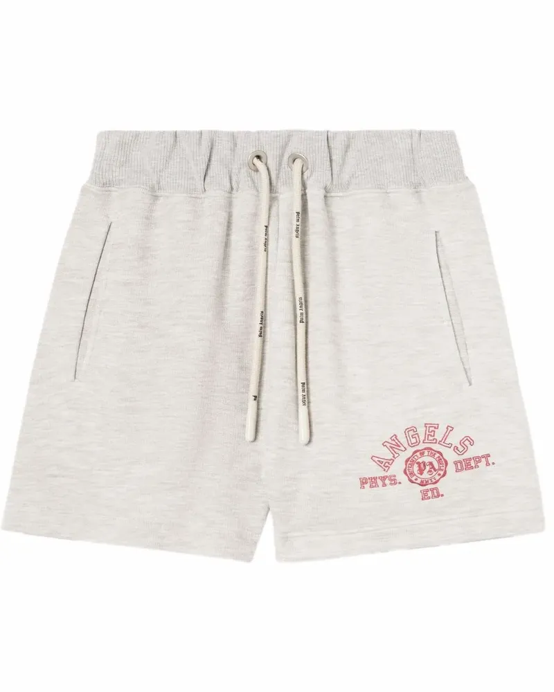Palm Angels College Shorts mit Logo-Print - Grau Grau