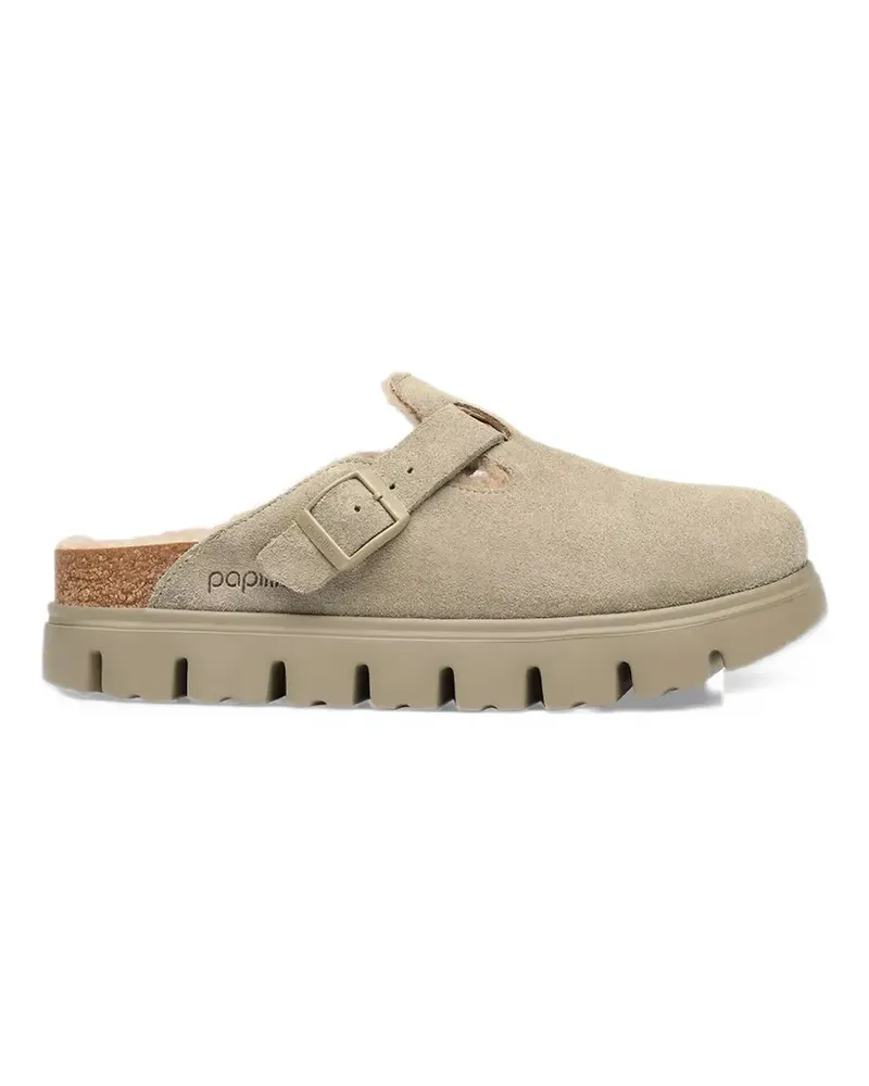 Birkenstock Boston chunky shearling mules - Nude Nude