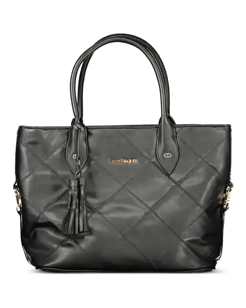 Laura Biagiotti quilted tassel-detail tote bag - Schwarz Schwarz