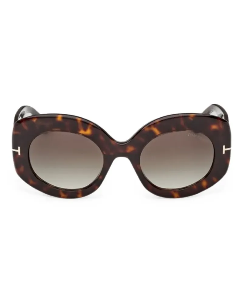 Tom Ford Claudette Sonnenbrille in Schildpattoptik - Braun Braun