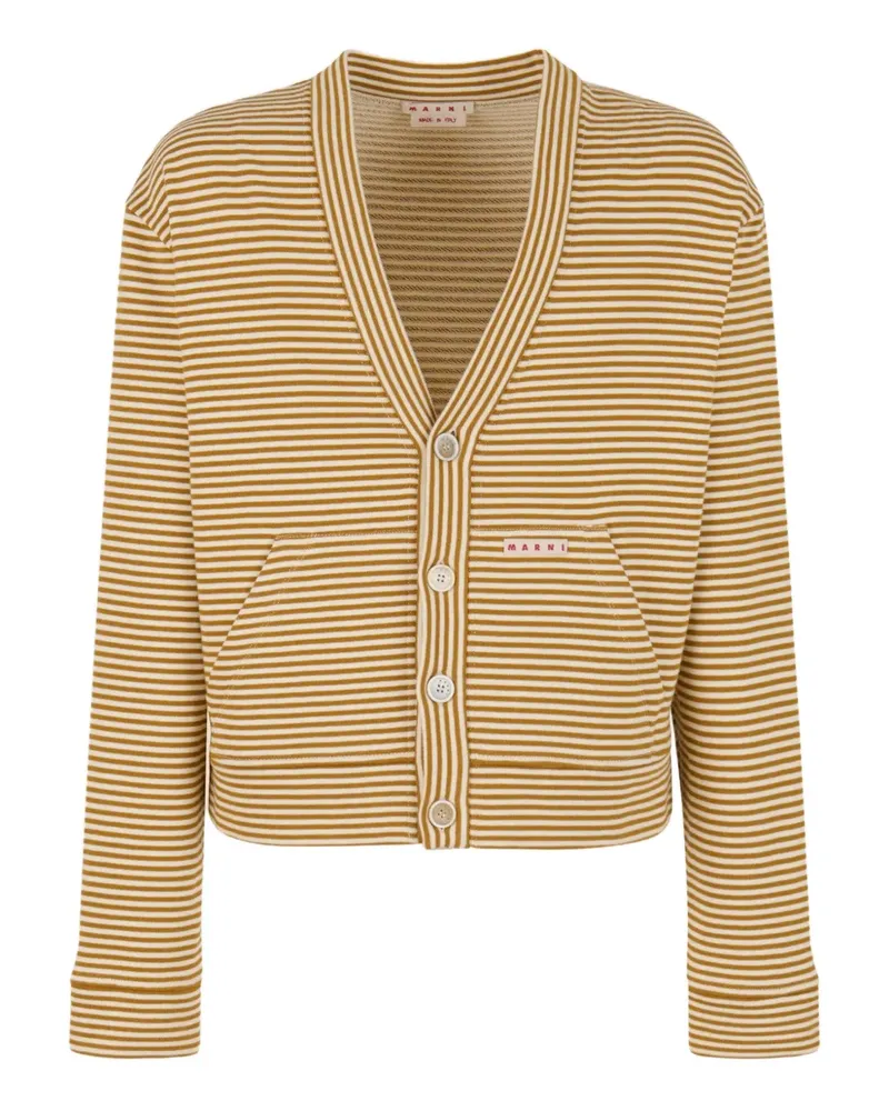 Marni Gestreifter Cardigan mit Knöpfen - Nude Nude