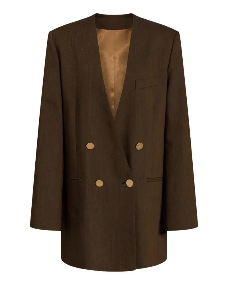 Alberta Ferretti Doppelreihiger Blazer - Braun Braun