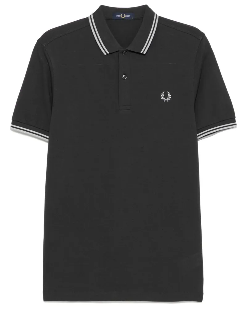 Fred Perry Poloshirt mit Logo-Stickerei - Grau Grau