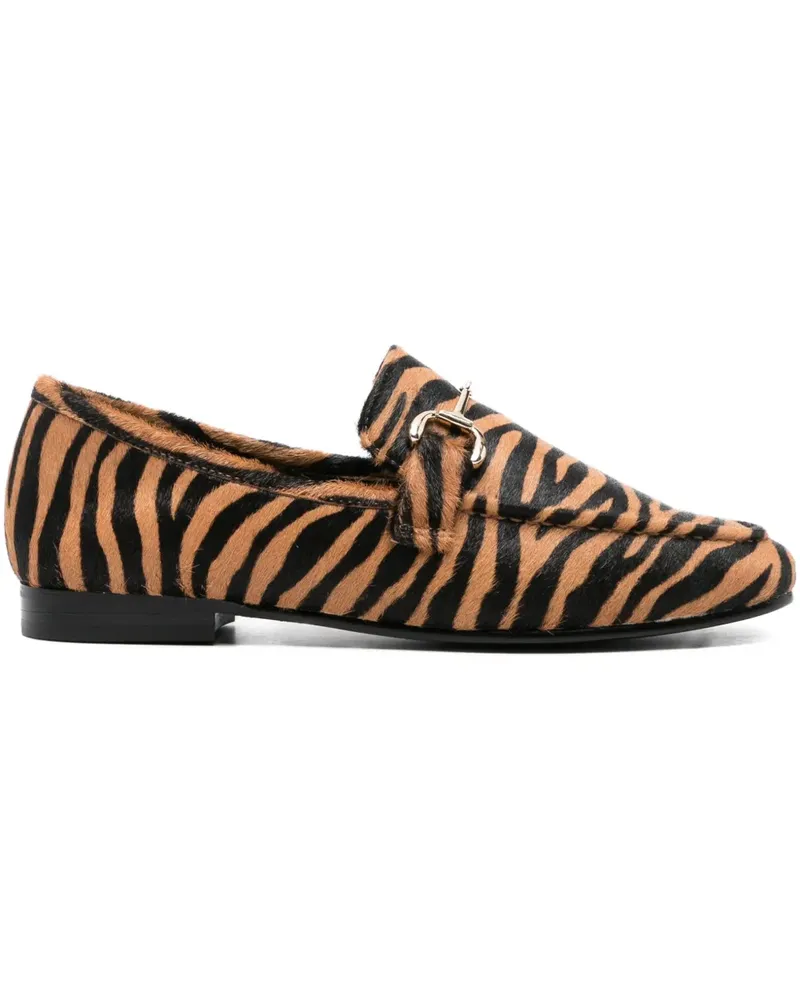 Bibi Lou zebra-print loafers - Nude Nude