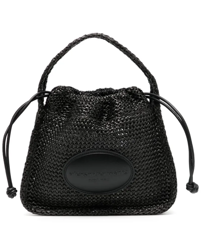 Alexander Wang Kleine Ryan Tasche mit Basteffekt Schwarz