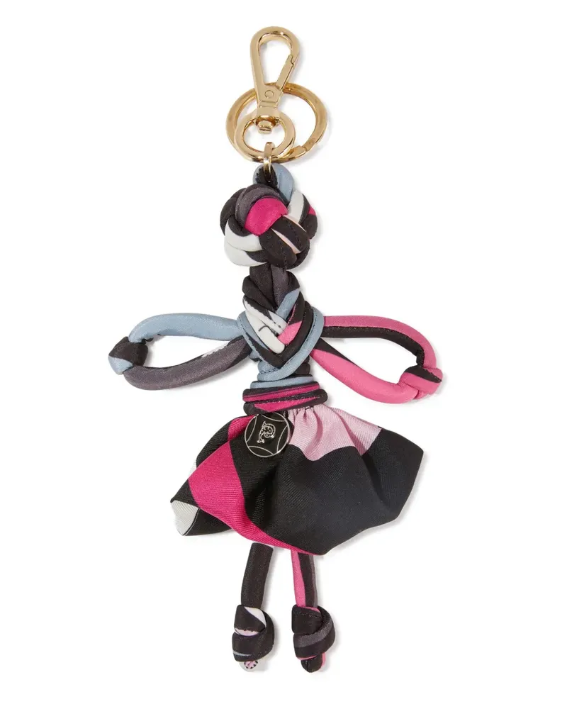 Emilio Pucci Seiden-Schlüsselanhänger mit Iride-Print - Schwarz Schwarz