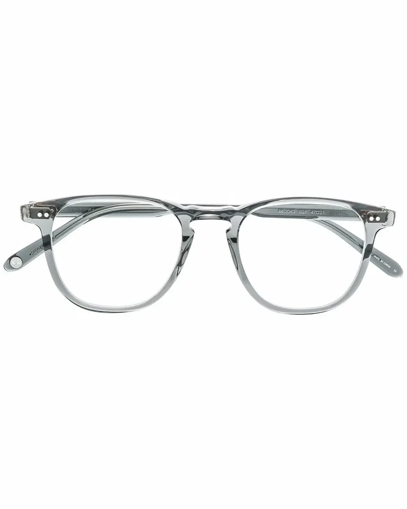 Garrett Leight Eckige Brooks Brille - Grau Grau