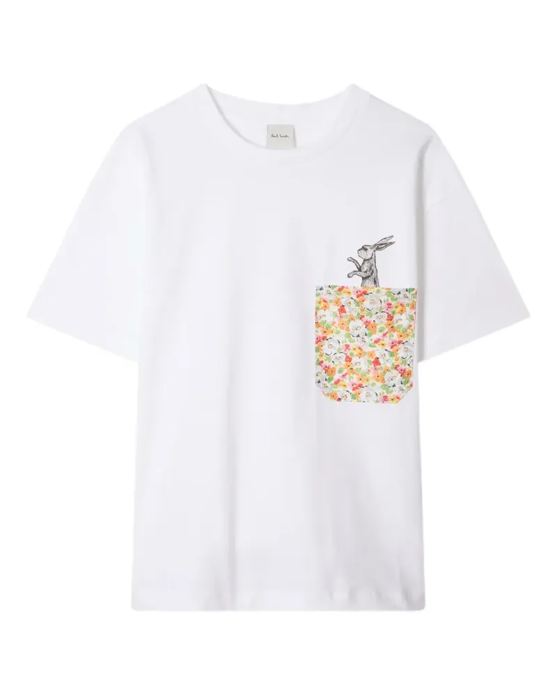Paul Smith T-Shirt mit Blumenprint - Weiß Weiß