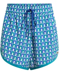 Lacoste Shorts mit geometrischem Print Blau