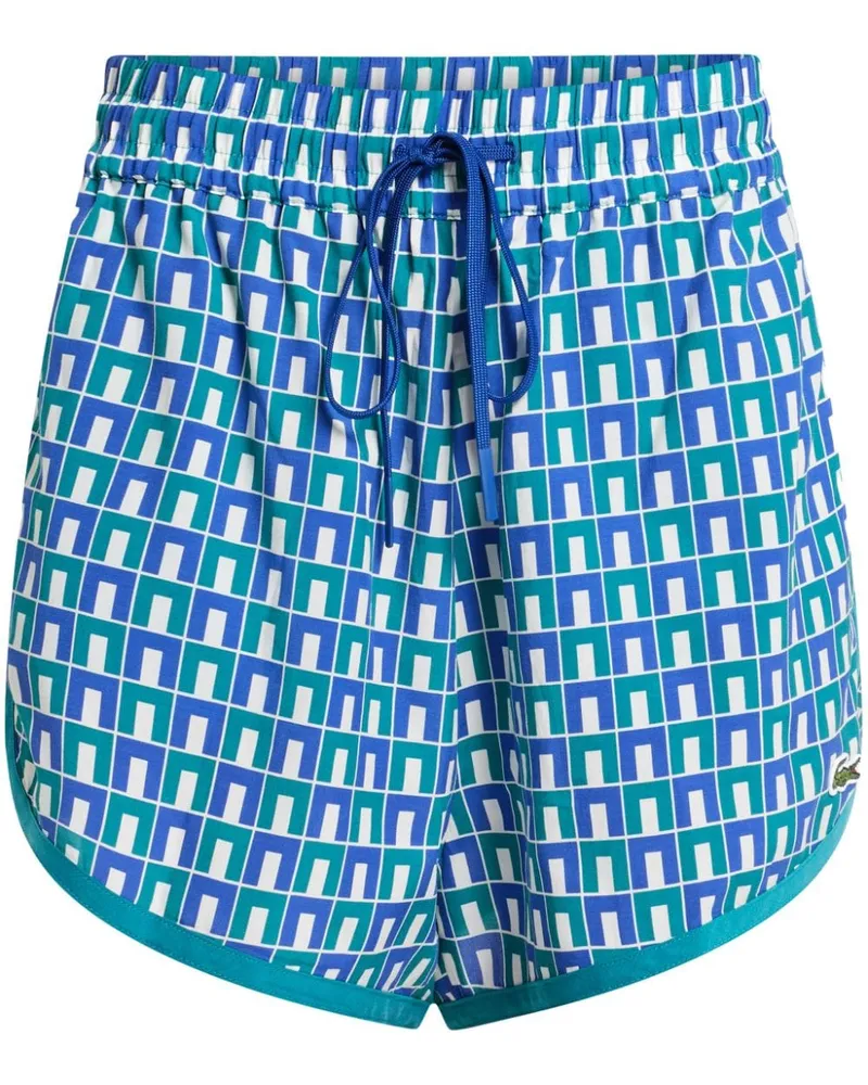 Lacoste Shorts mit geometrischem Print - Blau Blau