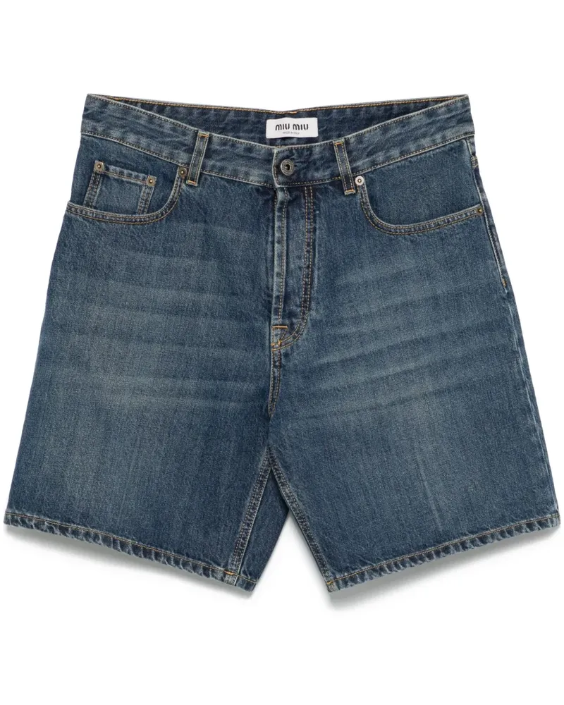 Miu Miu Klassische Jeans-Shorts - Blau Blau