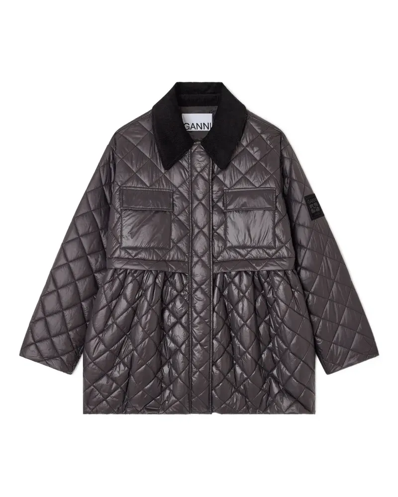 Ganni Gesteppte Jacke - Braun Braun