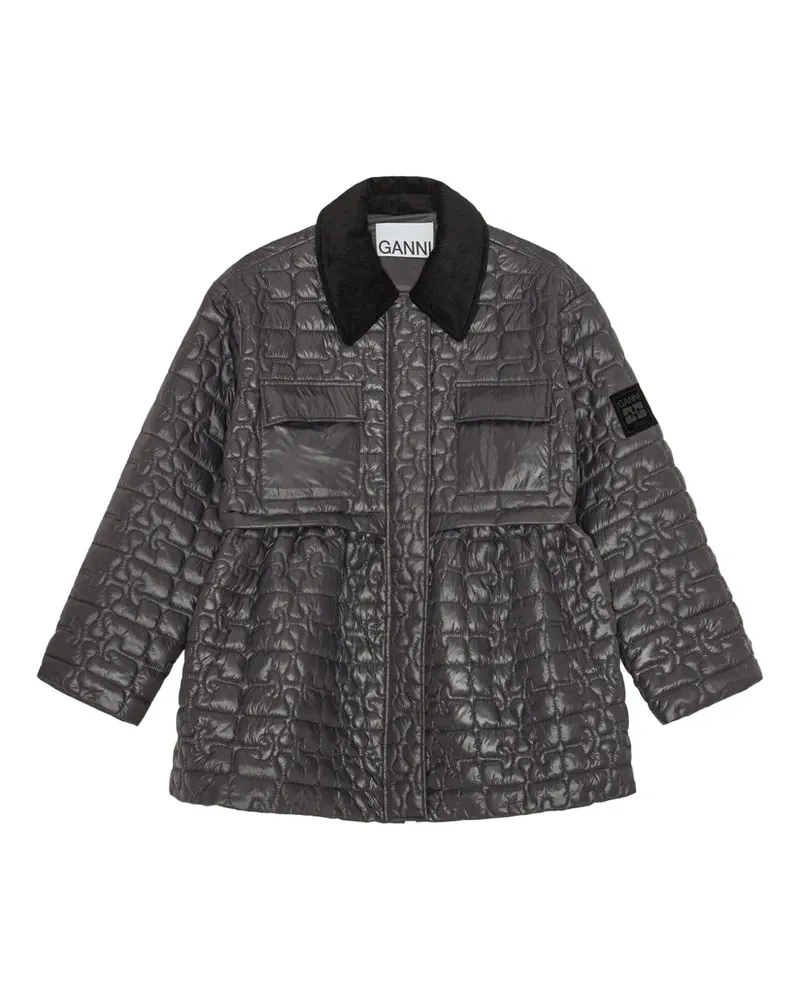 Ganni Gesteppte Jacke - Braun Braun