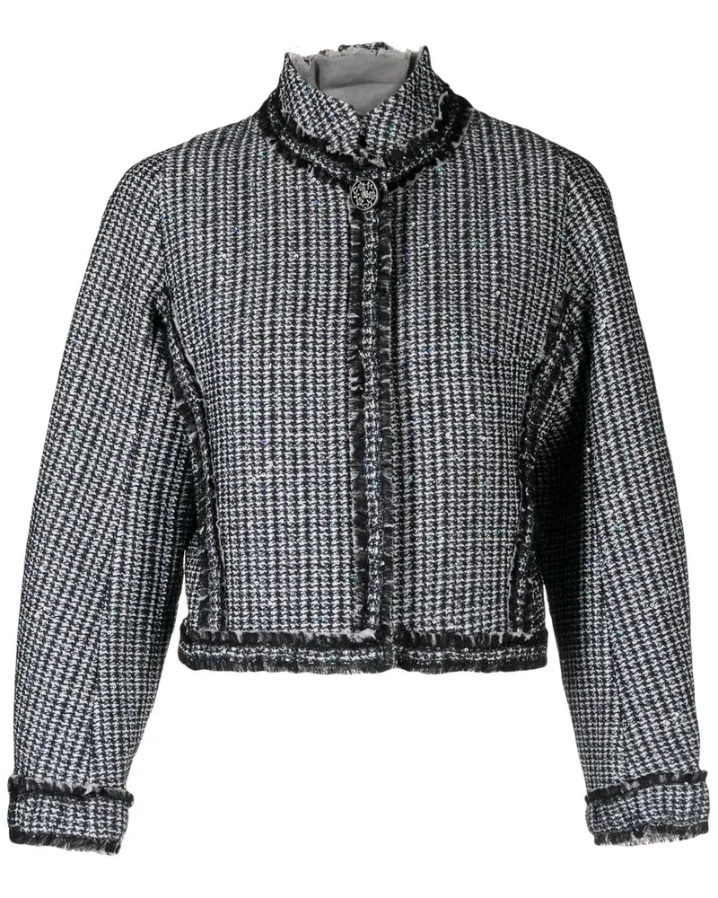 SHIATZY CHEN Tweed-Jacke mit Quasten - Schwarz Schwarz