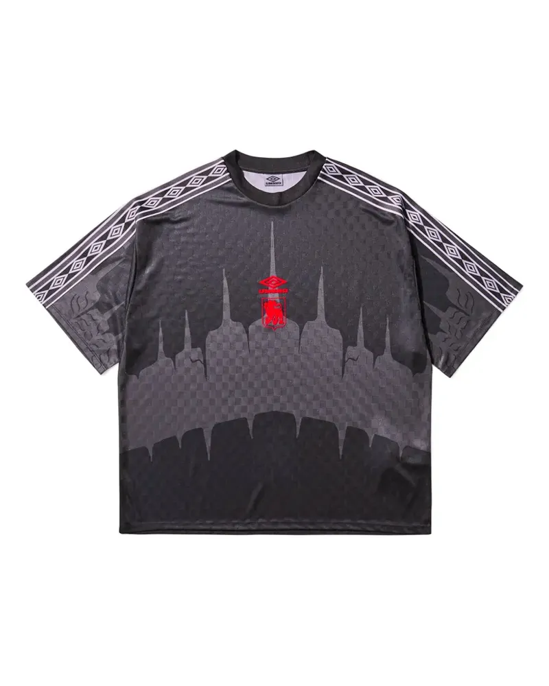 Umbro T-Shirt mit Logo-Streifen - Schwarz Schwarz